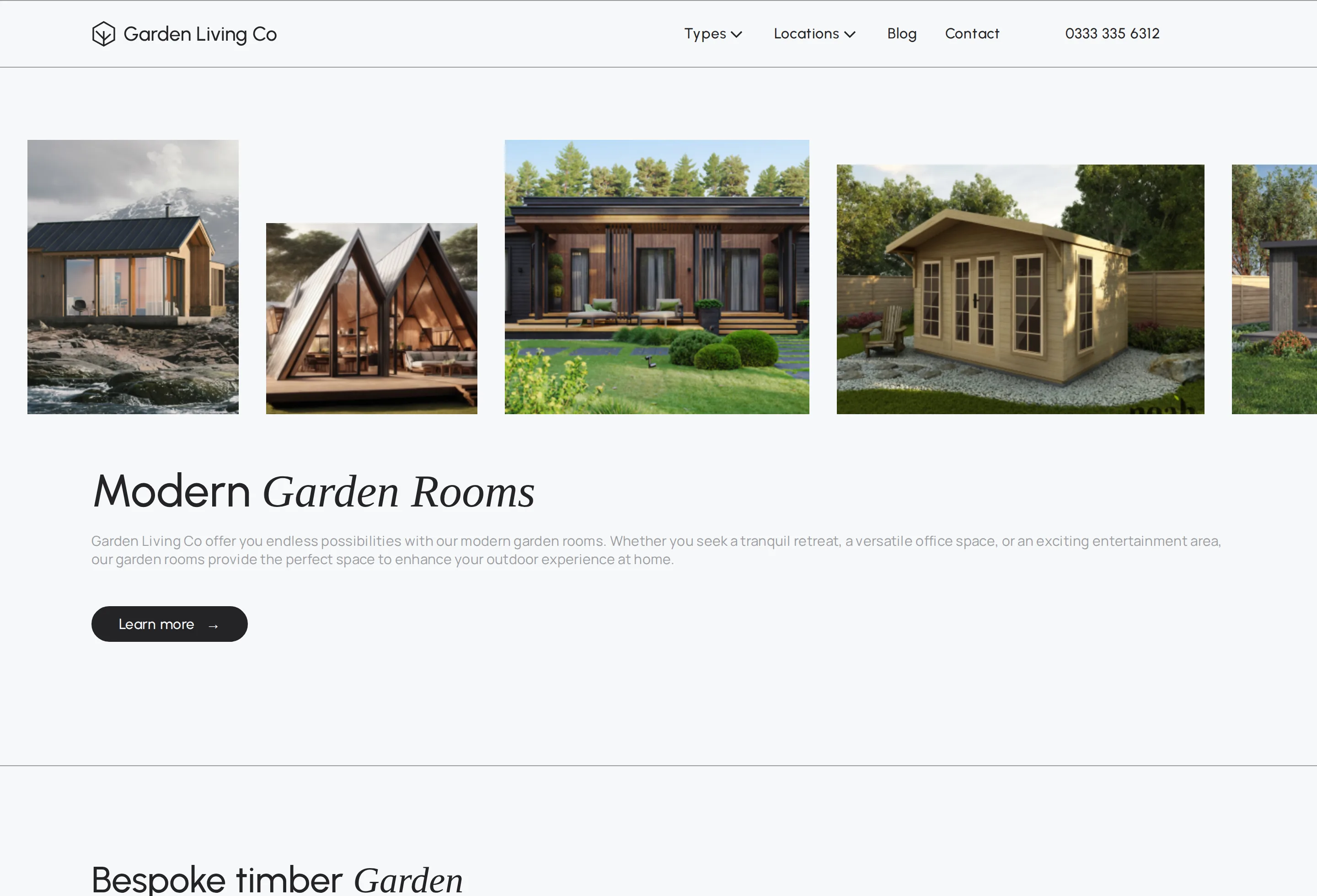 garden living co home on desktop