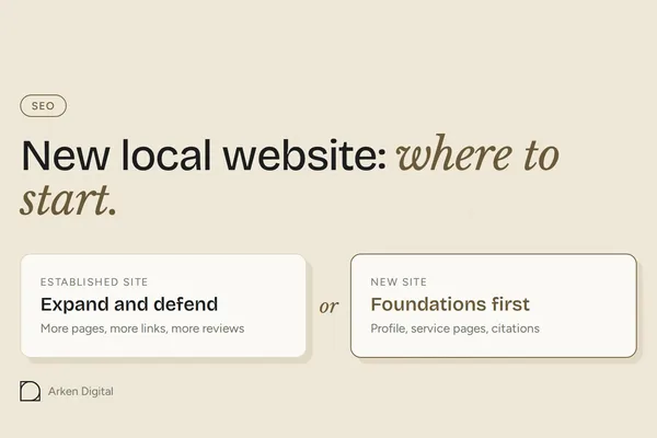 New local website: where to start, established site versus new site