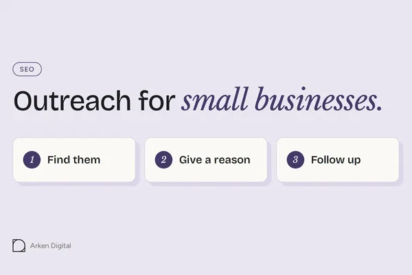 Outreach for small businesses: find them, give a reason, follow up
