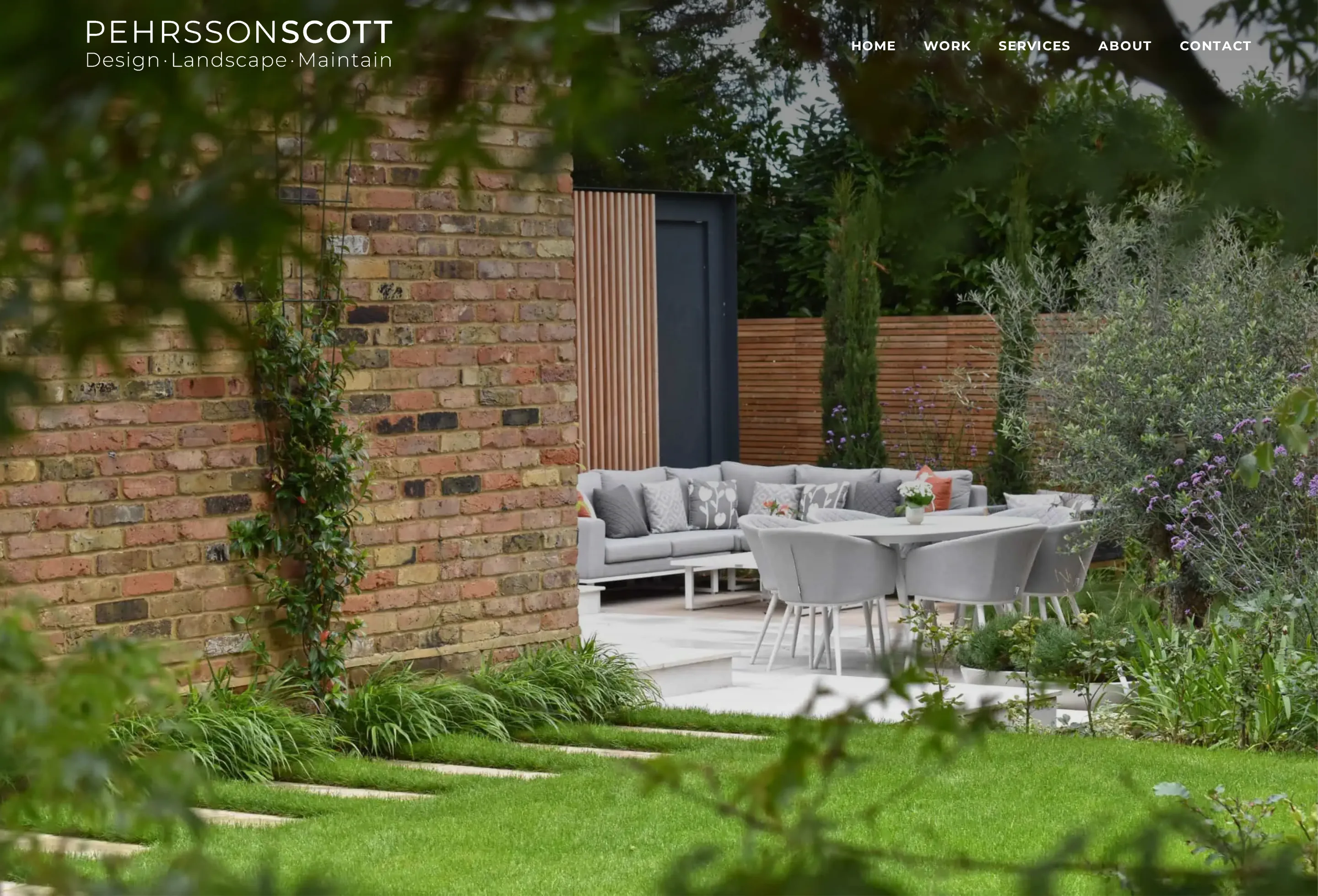 A garden project page on the Pehrsson Scott site