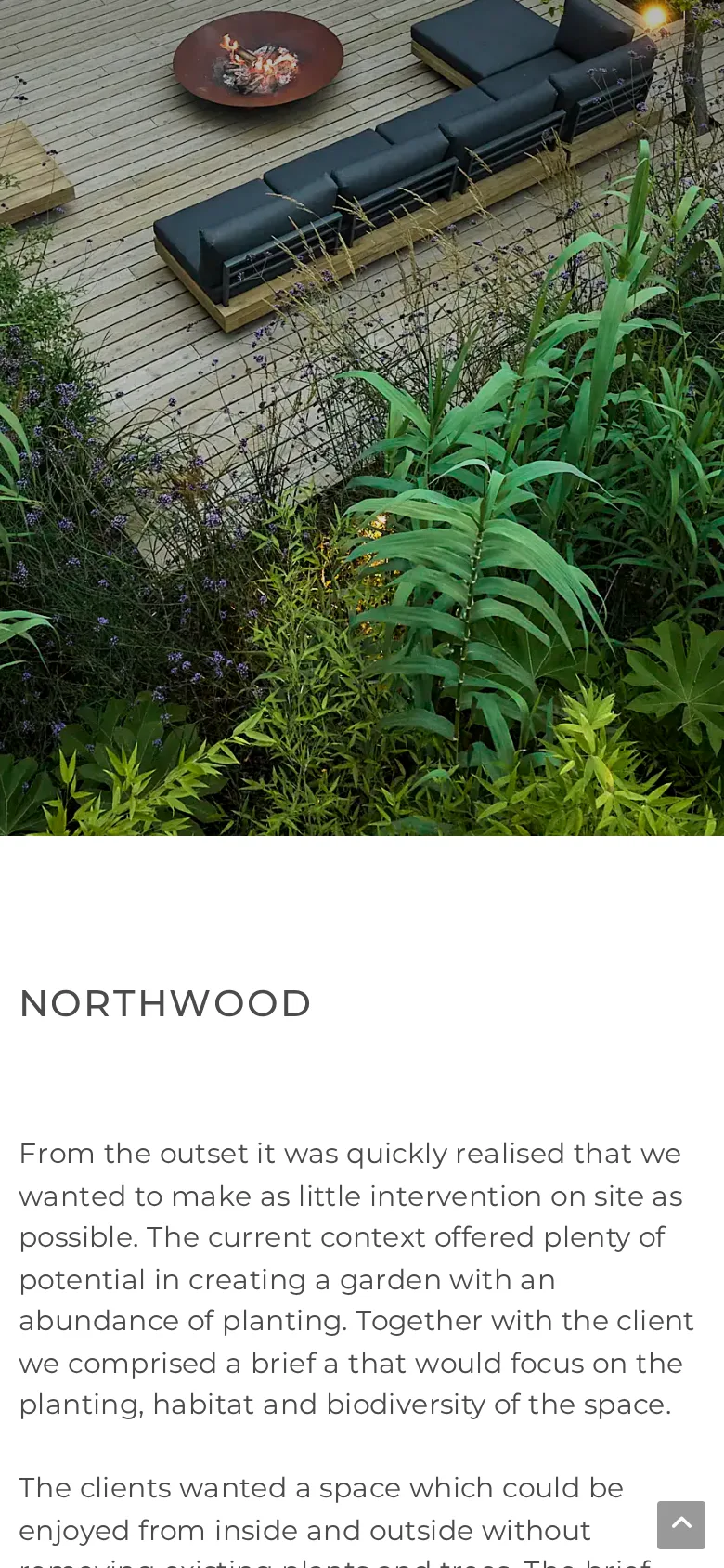 A garden project page on a phone