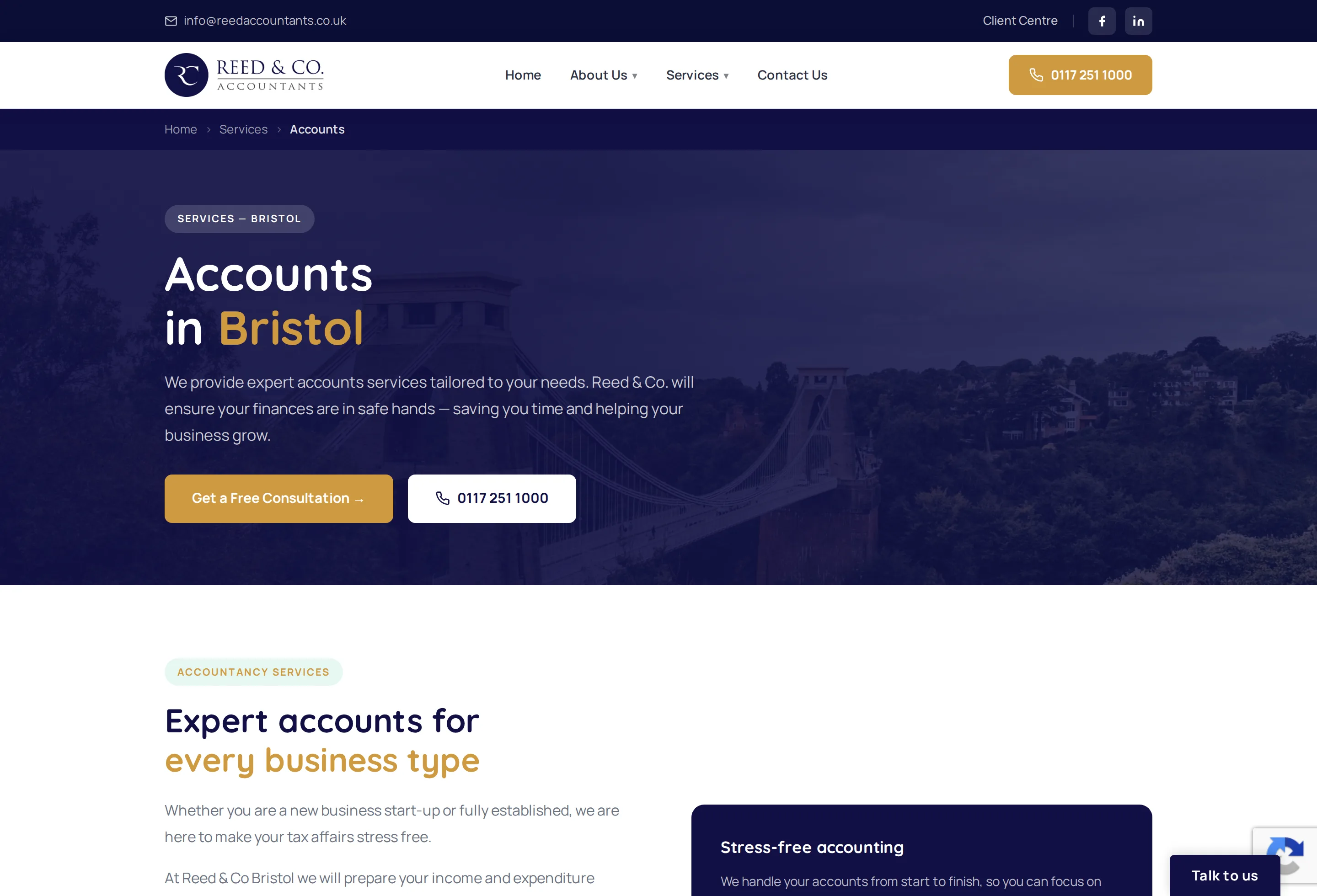 reed accountants accounts on desktop