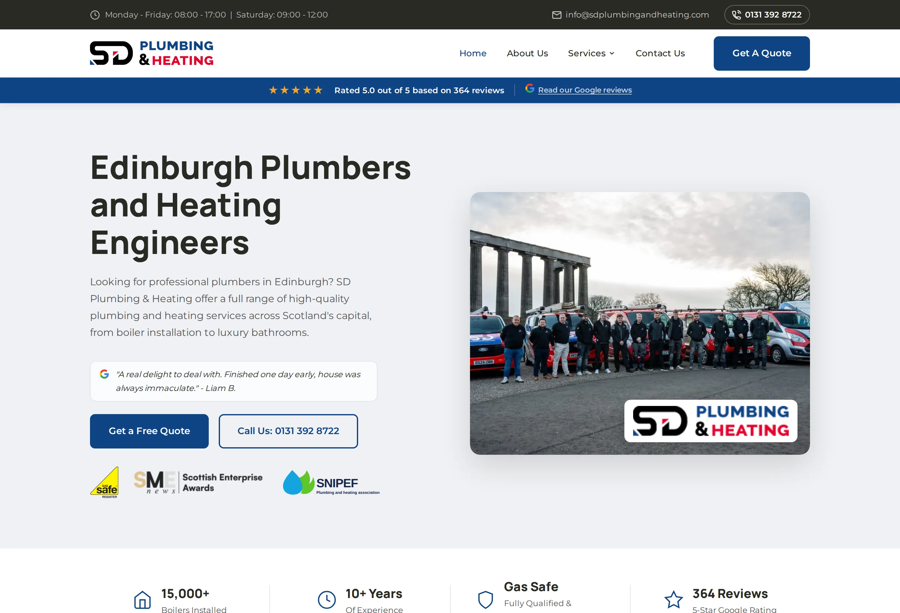 sd plumbing home on desktop